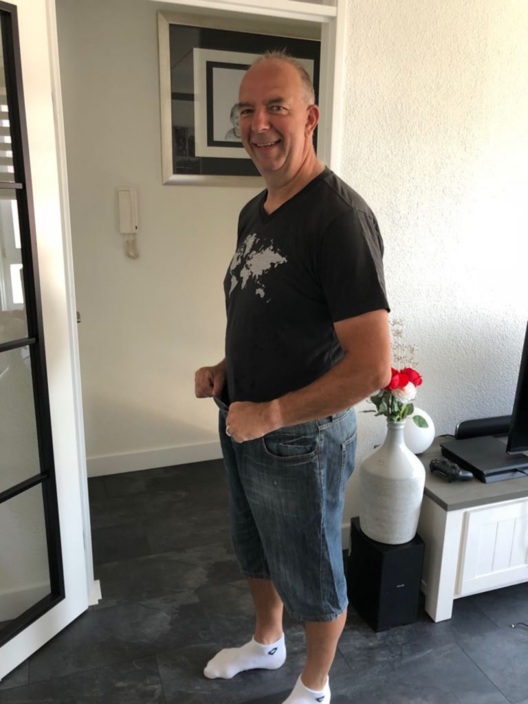 Een sporter die afgevallen is